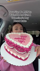 RUN to Walmart ASAP 🩷🎂 Cutest Valentine’s Day Cake! I ordered mine online! @Walmart #walmart #valentinesday #valentinesdaycake #heartcake #walmartcake | Sarah Margaret Eats