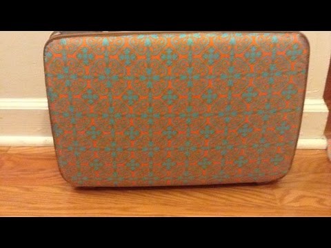 How To Easily Re - DIY cover an Old Suitcase Tutorial - Home