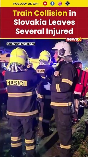 #watch | Slovakia Train Collision Injures Several Passengers #slovakia #trainaccident #shorts