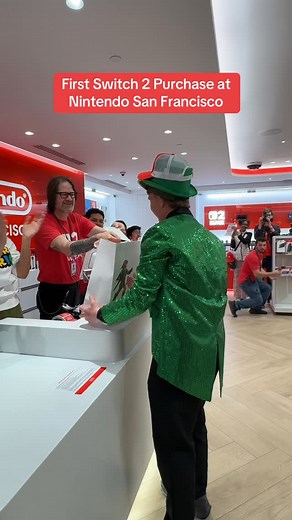 4.3K views · 2.8K reactions | Guy got nearly the whole collection too. Gotta love that new game cartridge smell, though no word on the taste. #nintendo #nintendoswitch2 #switch2 #switch2launch #zelda | CNET | Facebook