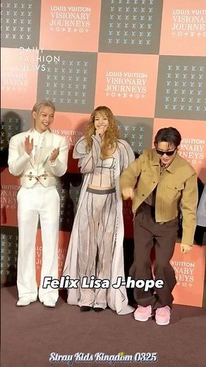 🤩#Felix #Lisa & J-Hope at opening #LouisVuitton #VisionaryJourneys #new #JHope #shorts #viral #kpop