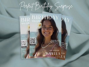 Editable Vogue Birthday Magazine Cover Template DIY Canva Invitation Digital Birthday Download - Etsy UK