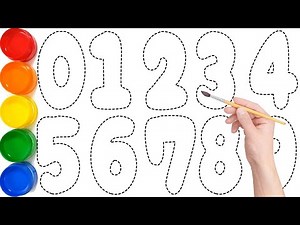 Numbers Drawing Tutorial for Children with Easy Way // Draw and Paint Numbers 123 for Kids // Ks Art