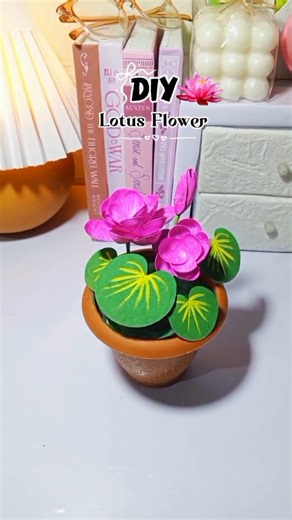DIY Lotus Flower Making Craft 🌸#diylotusflower#flowercraft#craftideas#artandcraft#shortsviral