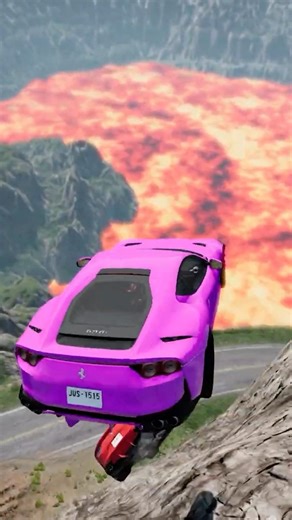 Cars vs Giant Lava Pit – BeamNG.drive #beamng #shorts #beamngdrive #automobile #usa #viral #brasil