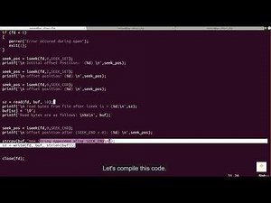 File Lseek() and close system call in C language