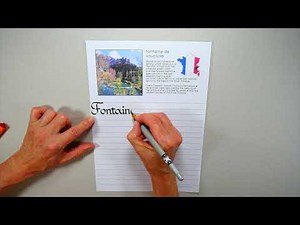 A tour of France in French Cursive traditional calligraphy using a 2.4 mm parallel pen