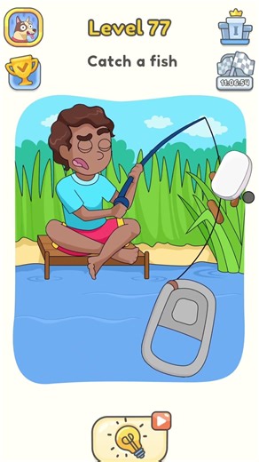 dop 5 level 77 Solution? catch a fish. #shortsfeed #shorts #viral #gaming #braintestsolution