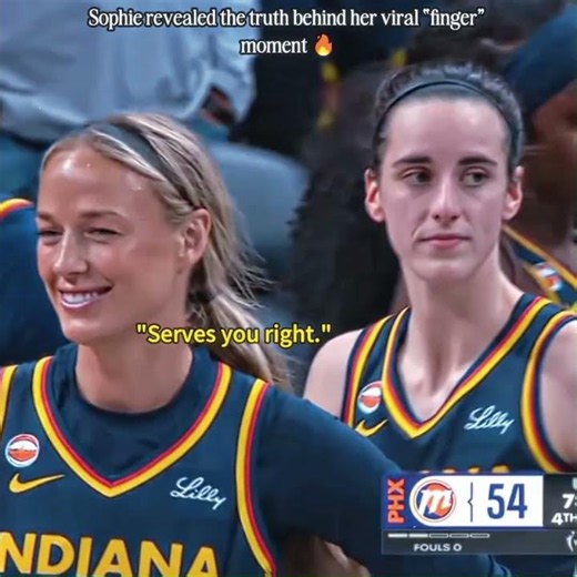 Sophie revealed the truth behind her viral “finger” moment 🔥#Sophie#caitlinclark#WNBA #basketball
