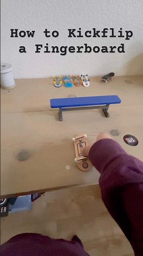 How to Kickflip a Fingerboard | Trick Tutorial#fingerboard #kickflip