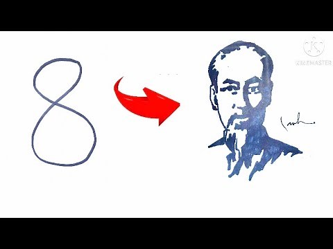 CÁCH VẼ CHÂN DUNG BÁC HỒ BẰNG SỐ 8 RẤT HAY