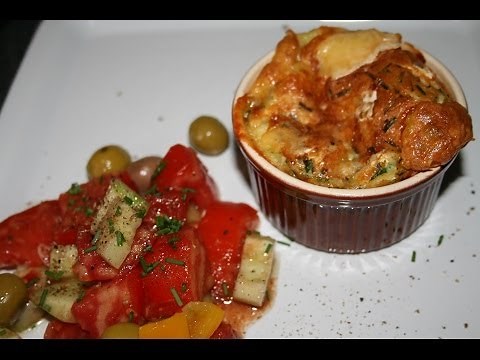 Ramequins aux pâtissons, courgettes et camembert