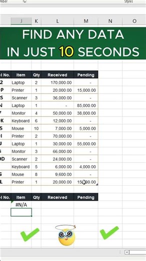 Find Any Excel Data in 10 Seconds ⚡ XLOOKUP Tip