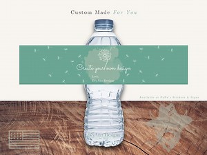 Custom Water Bottle Labels, Waterproof Party Favor Stickers WB1001 - Etsy