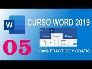 CURSO MICROSOFT WORD 2019 - 05 Herramientas del menú "INSERTAR"