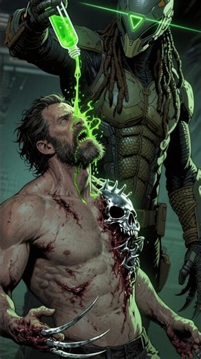 Predator vs Wolverine: The Hunt Isn’t Over 🔥🩸 #wolverine #marvel