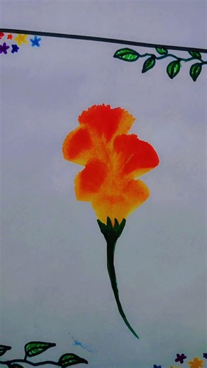 How to draw simple flower step by step 😲 #viralshorts