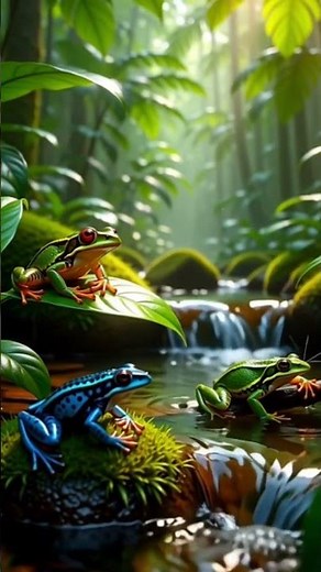 Cane Toad Croaking Near Tropical Pond | AI Animal Shorts