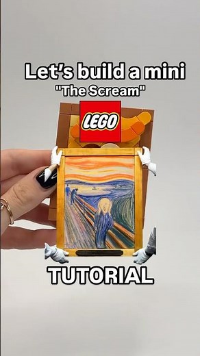 How to build LEGO "The Scream" painting in mini by Munch 😱 #legomoc #legotutorial