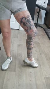 Full native American leg sleeve done by Charlie ❤ one last gap to fill then its 100% complete | Harper Ink tattoo studio