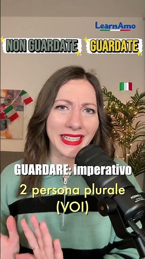Quali sono le forme dell'IMPERATIVO del verbo italiano "GUARDARE"?