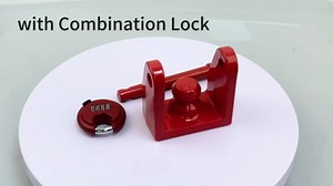 HQPASFY TL-20 Hitch Lock Fits for Bulldog Style Couplers, Hitch Coupler Lock with Combination Lock, Heavy-Duty Trailer Hitch Lock with Pin for Bulldog Style Couplers - Red