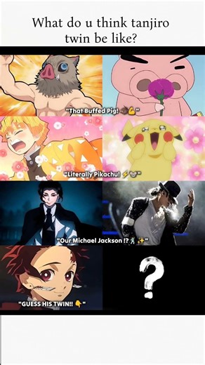 Demon Slayer Twins You Can't Unsee 😂 (Muzan = MJ 🕺)#demonslayer #kimetsunoyaiba#tanjiro #muzan#viral