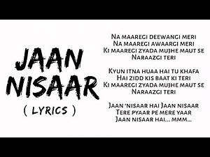 Jaan Nisaar - Lyrics | Kedarnath | Arijit Singh | Sushant Singh Rajput | Sara Ali Khan| Amit Trivedi