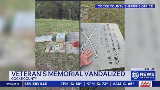 Veteran's memorial vandalized in Cocke County