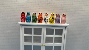 Tiny Babushka Nesting Style Doll Baby Replicas: Red Blue Orange Yellow Purple Pink Christmas Dollhouse Miniatures French Feves MM146 - Etsy