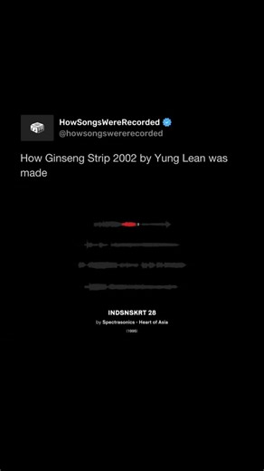 HowSongsWereRecorded on Instagram: "Is this the most iconic sampel flip of 2013? via: @tracklib #yunglean #sample #music"