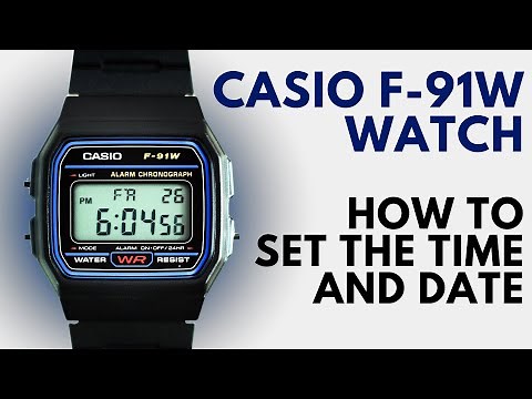 Adjust Time and Date on Casio F-91W Watch