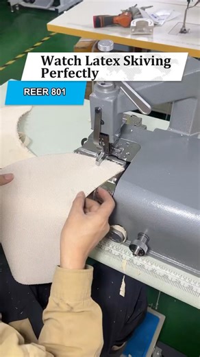 REER 801 Leather Skiving Machine | Precision Skiving Latex Sheets for Upholstery Manufacturing