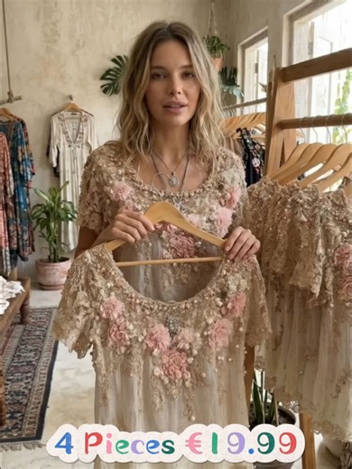 🌿✨BOHO VIBES: STITCHED WITH SOUL, WORN WITH LOVE 🧵🌸 🔥 Now only €4-7 each, crazy clearance sale, limited quantities, while supplies last#Promotion #Discount 🌸Hand-Knit Embroidery: Intricate floral and nomadic motifs stitched by artisans, each thread weaving stories of far-off lands. 👏🏻 Get ready to bloom into style! 🌸What's your new season look? Shop now
