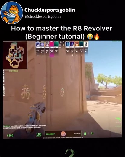 Chucklesportsgoblin on Instagram: "This video is a satirical, high-energy “tutorial” for the R8 Revolver in Counter-Strike 2 (CS2). Instead of actual advice, it features a player performing impossible, physics-defying trick shots while a chaotic remix of “Better Off Alone” plays in the background. Key Highlights • Absurd Gameplay: The player uses “line-ups” on a wall (similar to how players throw smoke grenades) to bounce R8 bullets off surfaces. • Impossible Geometry: The bullets follow wildly 