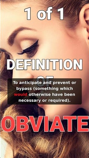How to define "Obviate" after dark