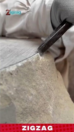 Stone Carving Technique Creating Perfect Vertical Fluted Texture
