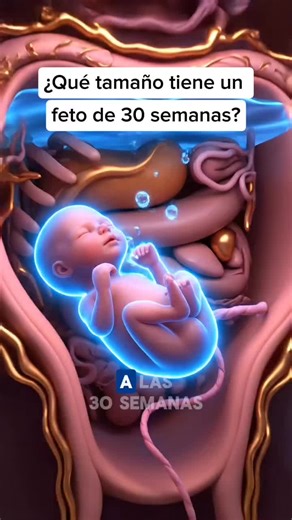 ¿Qué tamaño tiene un feto de 30 semanas? #pregnancy #pregnancytiktok #baby #embarazo #newborn