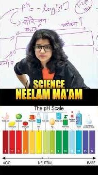 pH Scale Explained in Hindi | pH = -log[H+] Easy Trick | By Dr. Neelam Mam