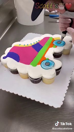 Roller Skate Cupcake Cake: A Fun Creative Dessert