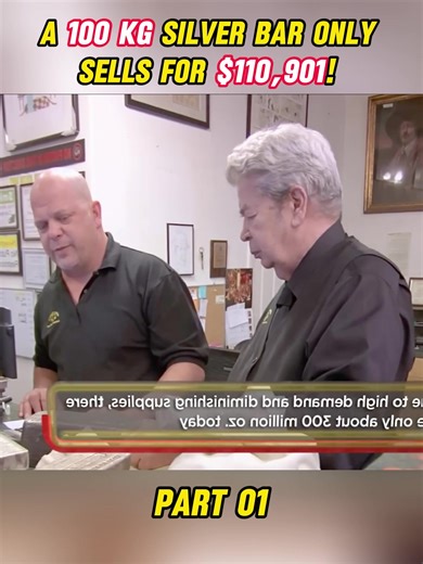 A 100 kg silver bar only sells for $110,901! 😐🥈 #pawnstars #starwars #shop #rare #coin