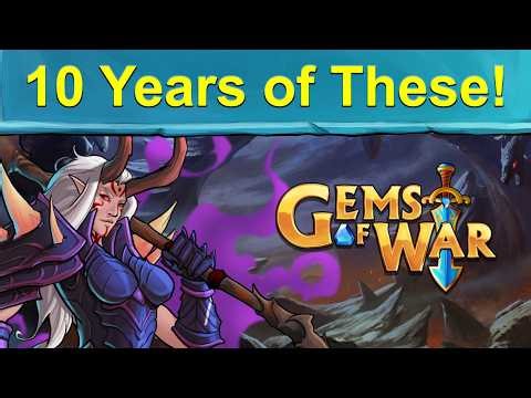Gems of War: Event Objectives | Sword's Edge Guild War Teams, 10 Years of These! Campaign Final Week