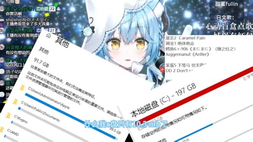 我的C盘只有10.3MB了？！这个苹果怎么这么坏啊【小Bee登xbeed 直播切片】