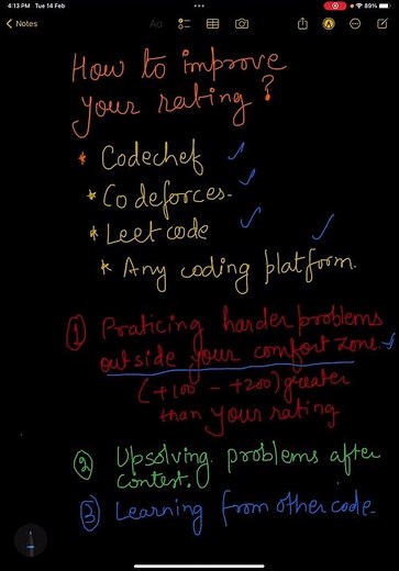 Tips to improve your Rating in Codechef,Codeforces ,leetcode or any coding website :) .