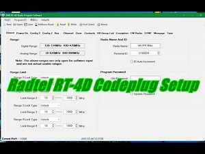 How to Create a Radtel RT4D Codeplug Via CPS
