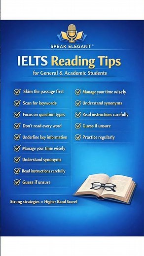 10 Powerful IELTS Reading Tips for General & Academic Students | Score Band 8+ ✨🍀🍀