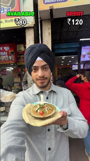 Poora din DELHI me ₹200 me kya khaya 😱 | street food #shorts #shortsfeed