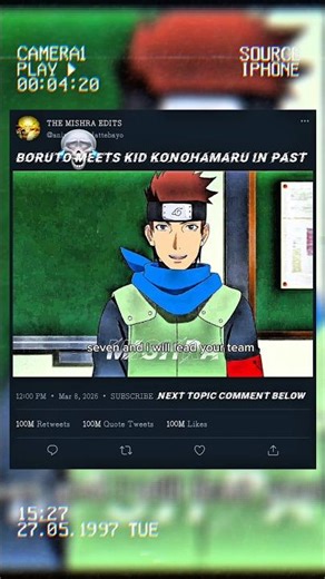 BORUTO MEETS KID KONOHAMARU IN PAST 😂 || #shorts #viral #naruto #anime #boruto #konohamaru