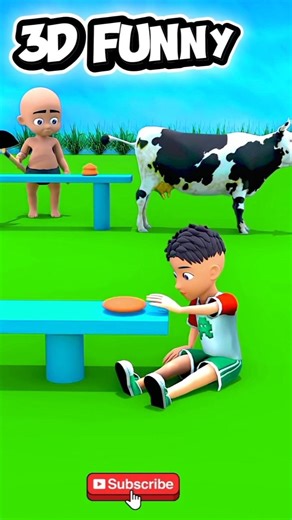 Cow or Nick eating funny moments 😲 #animation #cartoon #funny #shorts