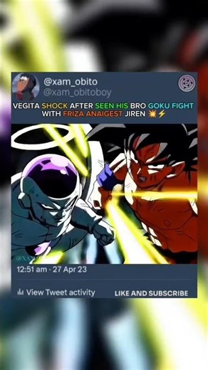 Vegita Shock After Seen Goku & Fiza Fight #dragonedit #dragonballshorts #shorts #dragonballsuper